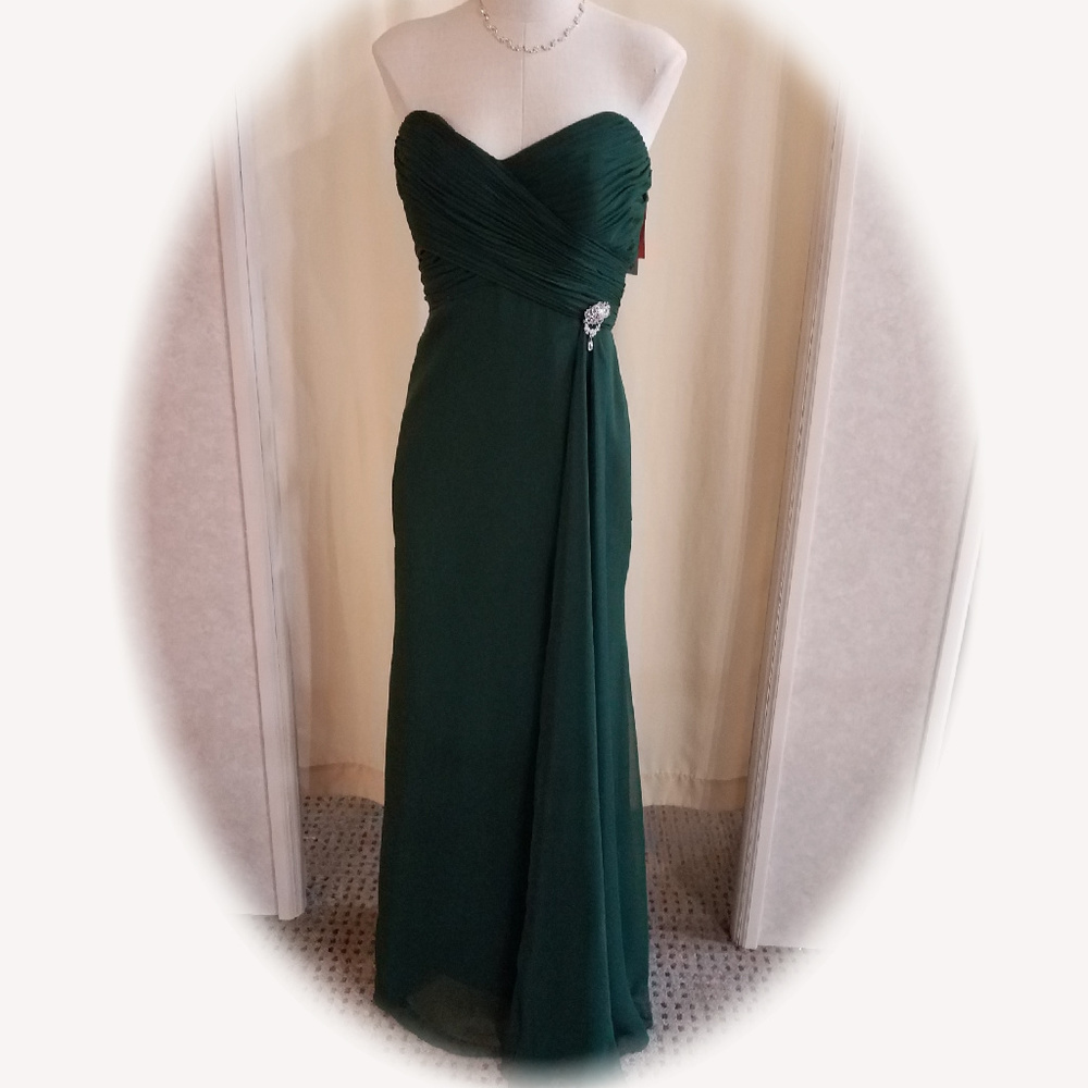 NWT Evening Bridesmaid Strapless Dress Size 12